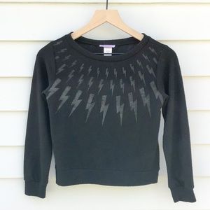Tweenstyle by Stooper Fleece Sweatshirt Black Lightning Bolts Size 10 | 5/$20